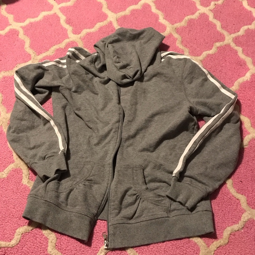 Cozy Gray Kids Jacket with White Accents